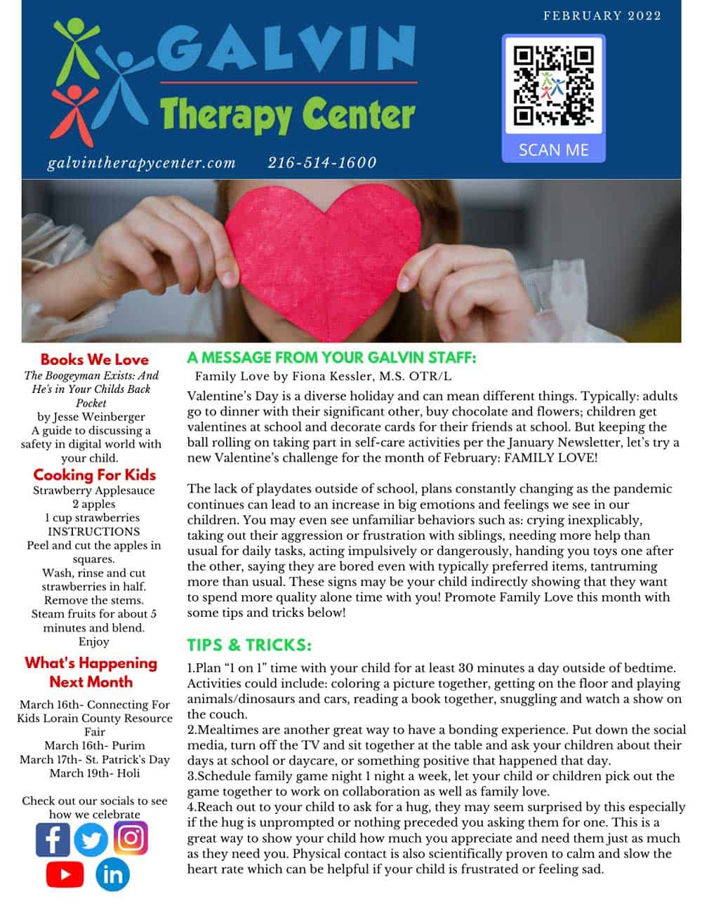 February 2022 Newsletter – Galvin Therapy Center