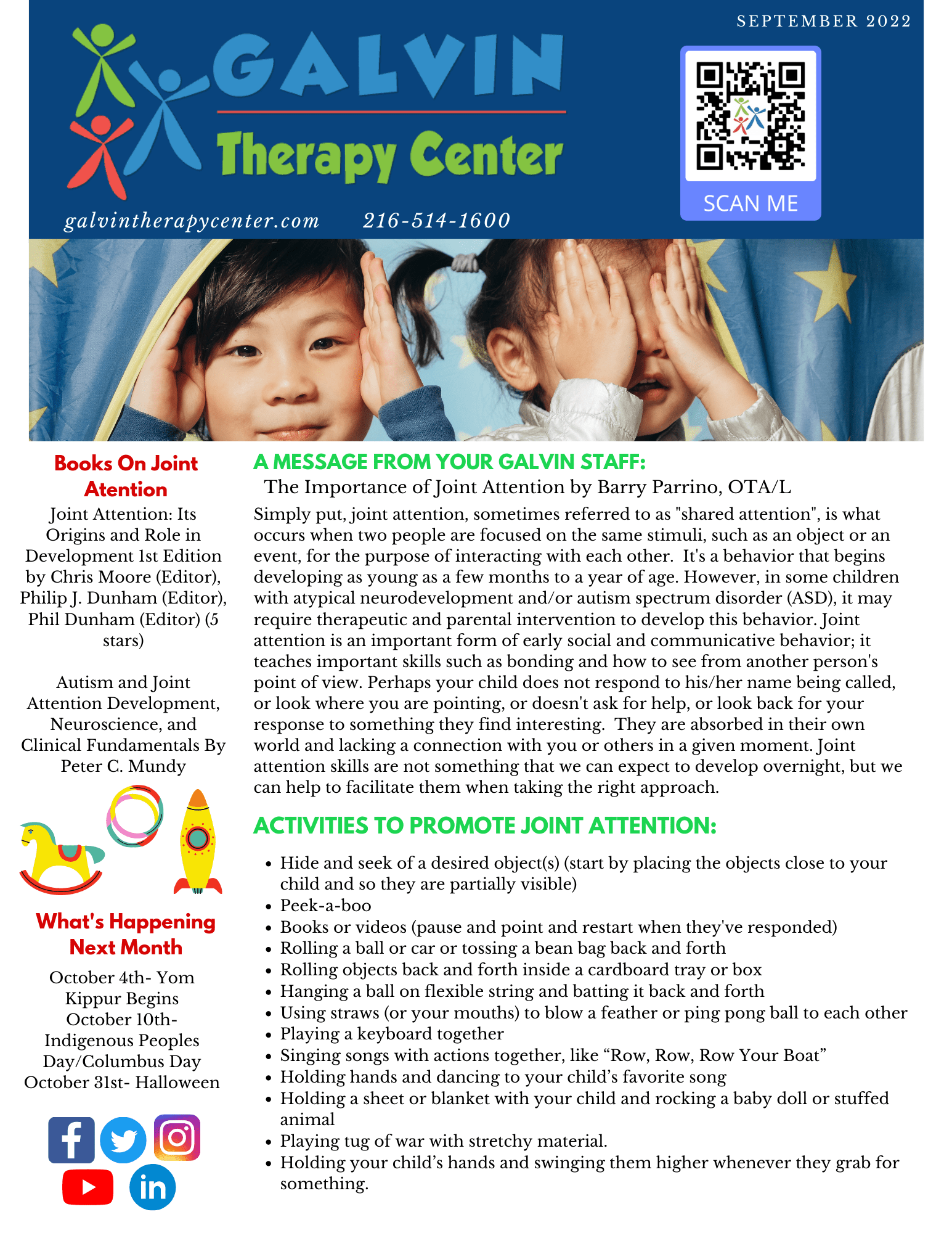 September 2022 Newsletter – Galvin Therapy Center