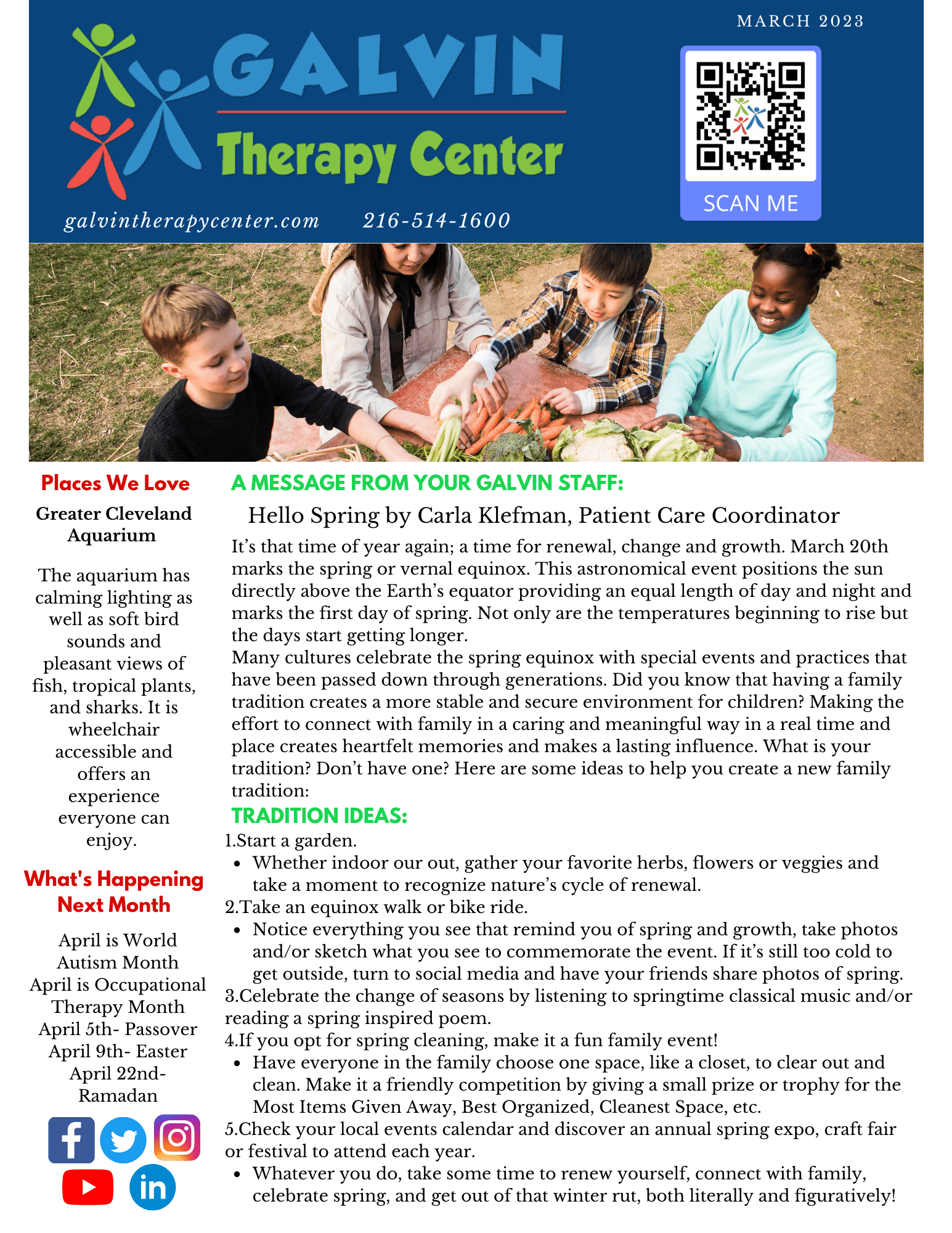 March 2023 Newsletter – Galvin Therapy Center